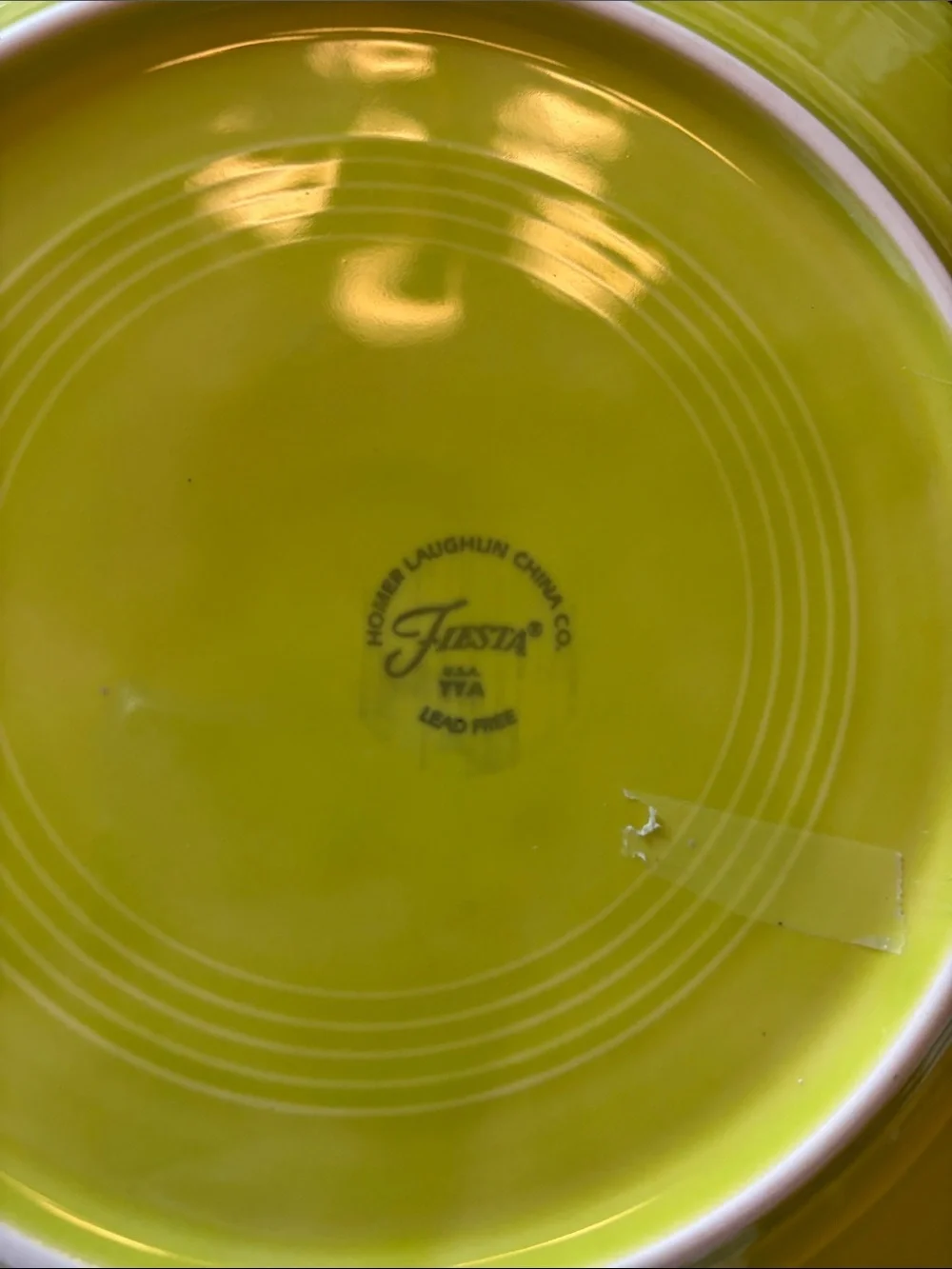 Fiesta Homer Laughlin lime green 11” square dinner plate